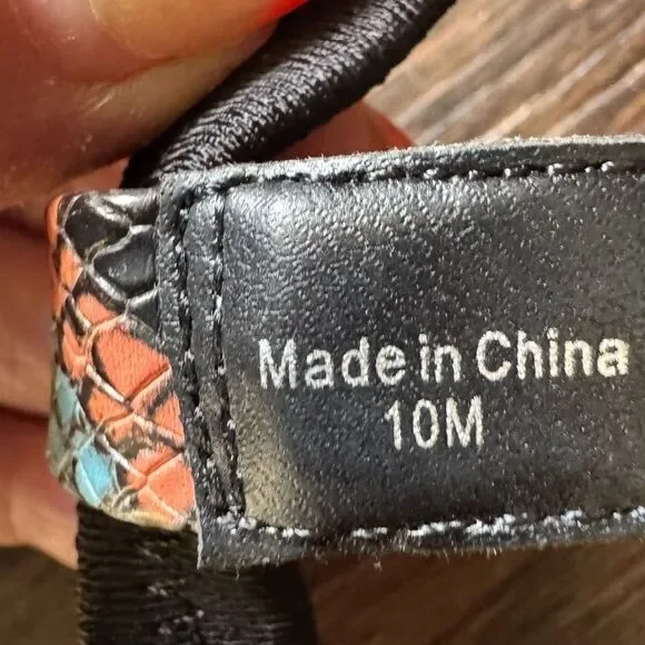 Alfani Vacanzaa Step N Flex Snakeskin Wedge Sandals Black Multi 10M NWOT - Picture 4 of 14